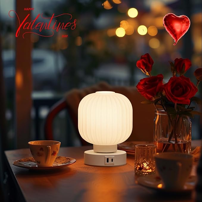 Elenhome Touch Bedside Glass Table Lamp Set of 2 - Image 7