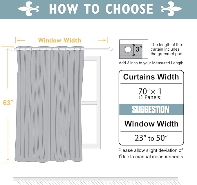 ChrisDowa Blackout Curtain 70 Inch Wide - Image 6