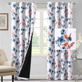 H.VERSAILTEX 100% Blackout Curtains 96 inch Length 2 Panels Set Cattleya Floral by HVERSAILTEX