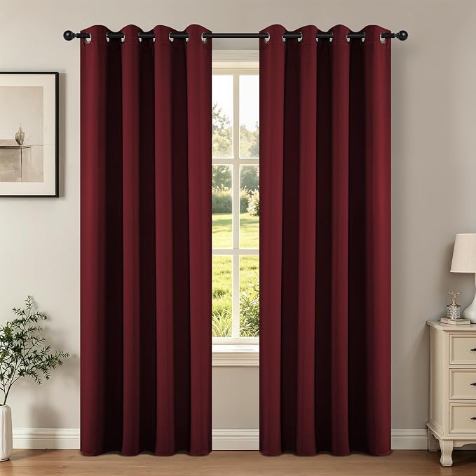 Joydeco Long Blackout Curtains for Bedroom & Living Room 120 Inch 2 Panels | by JOYDECO