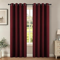 Joydeco Blackout Curtains for Bedroom 95 Inch Drapes 2 Panels Burgundy | by JOYDECO