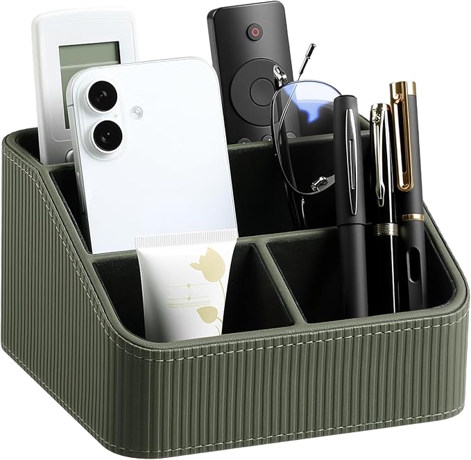 Small Remote Control Holder Bedside Nightstand Organizer Desk Caddy | 4 by Cretkhp