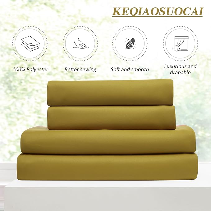 Yellow Pinch Pleated Curtains 96 Inch Length 2 Panels Set Noise Cancelling - Image 5