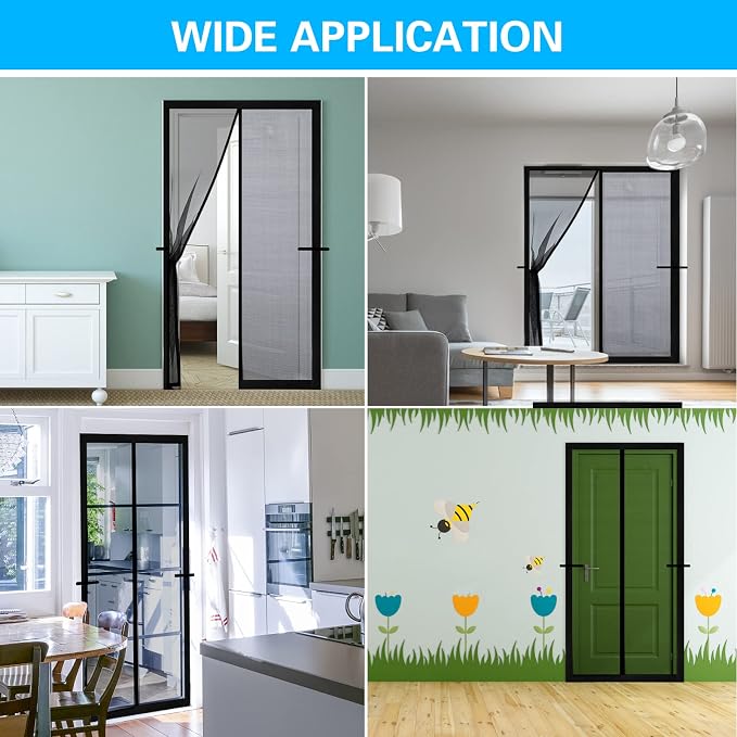 Fillis Magnet Fly Screen Door, 70x200cm Insect Protection Balcony Door - Image 4
