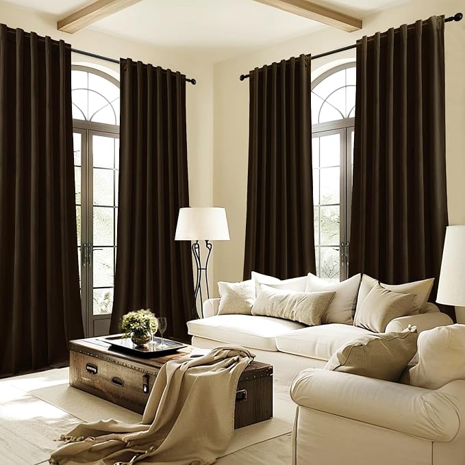Brown Velvet Blackout Curtains 84 Inches - Image 7