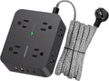 HANYCONY Surge Protector Power Strip, 5 Ft Braided Extension Cord | 8 Outlets 4 by HANYCONY