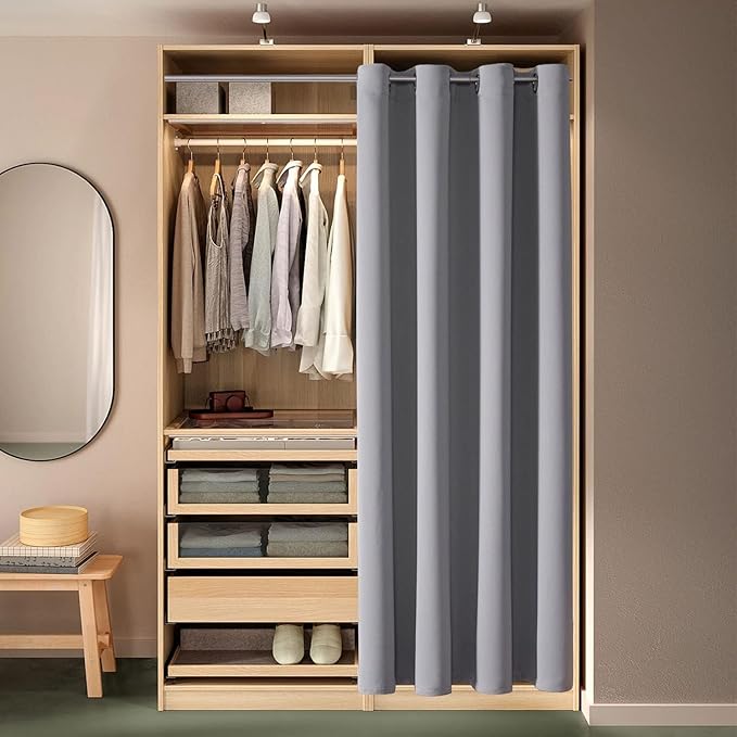 ChrisDowa Blackout Curtains Door Curtain Doorway Closet Drapes, 1 Panel | 52W x - Image 6