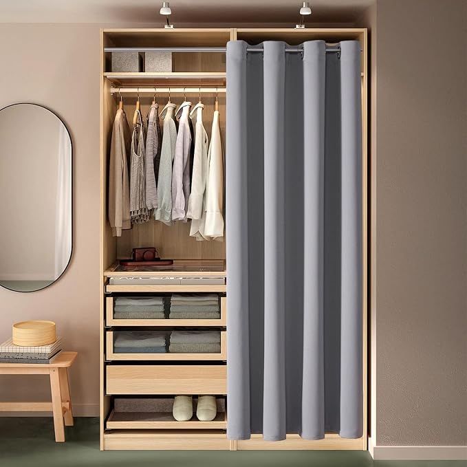 ChrisDowa Blackout Curtains Door Curtain 78 Inches Long Closet Drapes | 42W x - Image 6