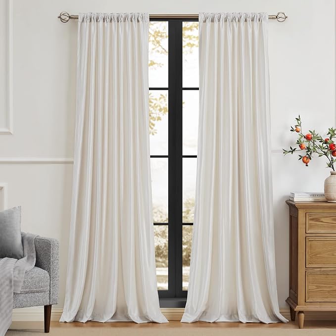 PRIMROSE Cream Ivory Curtains 108 inch - Image 3