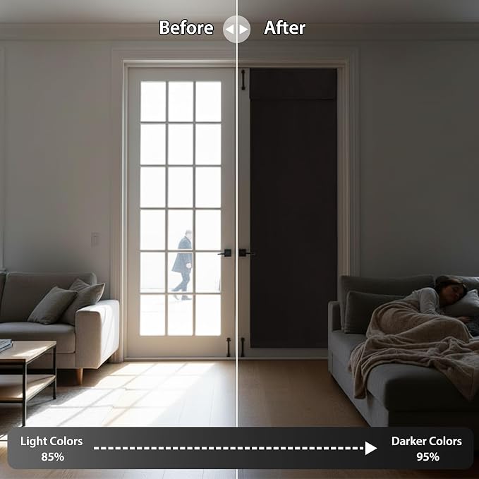 RYB HOME Sidelight Curtains for Front Door, Skinny Narrow Window Curtains | - Image 5