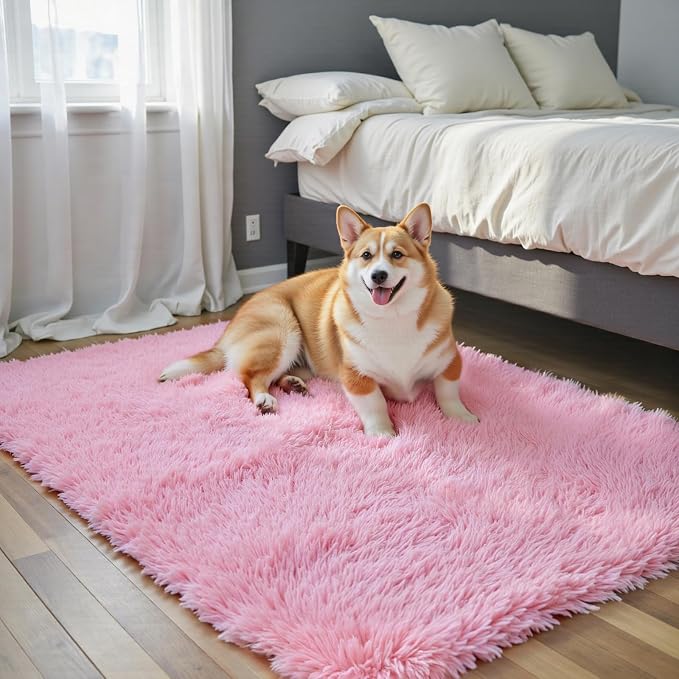 Fluffy Rug Shag Area Rug, Living Room and Home Office - Image 7
