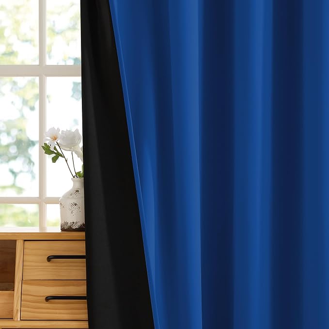 RYB HOME 100% Blackout Curtains 63 inches Length, Thermal Insulated | Total - Image 6