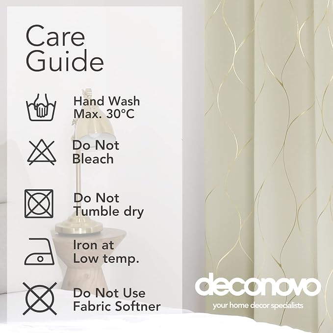 Deconovo Curtains for Living Room, Pattern Blackout Curtains 72 Inches Long | - Image 9