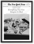 iHery 8x10in Everything You Can Imagine Is Real Framed Newspaper Art | Premium by iHery