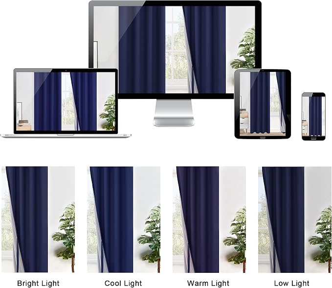 XWZO 100% Blackout Curtains 54 Inches Long - Image 8