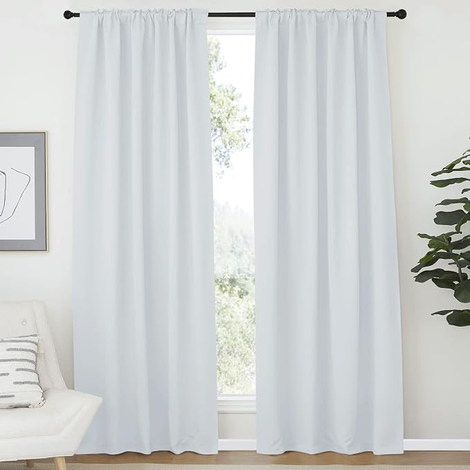 NICETOWN Blackout Living Room Curtains 80 inches Long, 1 Pair, Thermal - Image 2