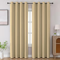 CUCRAF Beige Blackout Curtains 96 inch Length 2 Panels Set, Room Darkening by CUCRAF