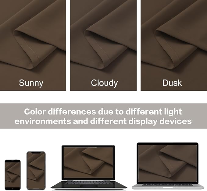 Blackout Curtains/Drapes 90 Inches Long, 2 Panels, 52x90 | Light Blocking - Image 5