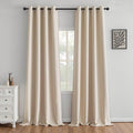IGEMAEVE Blackout Curtains for Bedroom Grommets Beige 52" W x 96" L | Living by IGEMAEVE