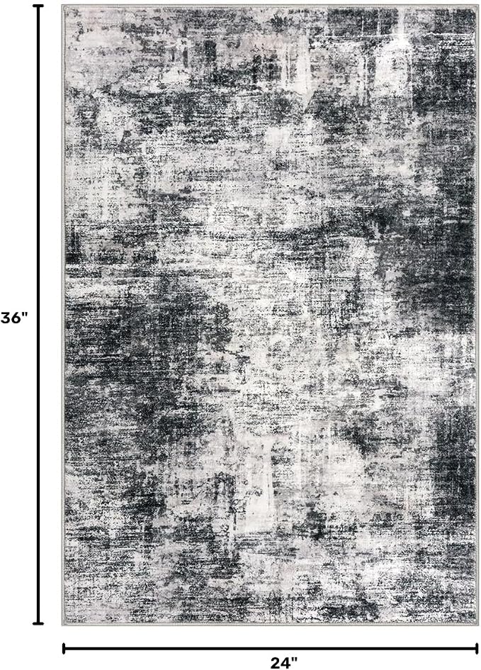 Small Abstract Area Rug 2x3 Ft Entryway Rugs Washable Door Mat Indoor Entrance - Image 2