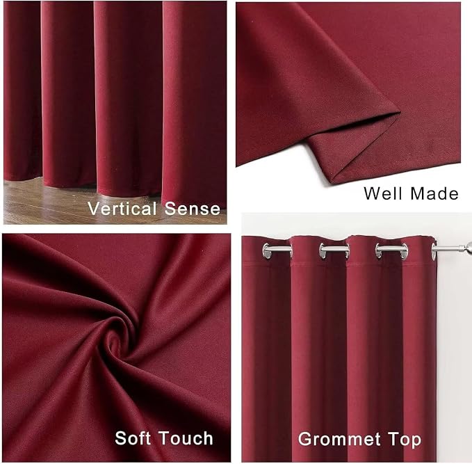 Joydeco Blackout Curtains for Bedroom 84 inch Long 2 Panels, Thermal Insulated - Image 7