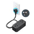 TROND 360° Rotating Flat Plug Power Strip 3ft, 4 Widely AC Outlets, Wall Mount by TRONDOfficial