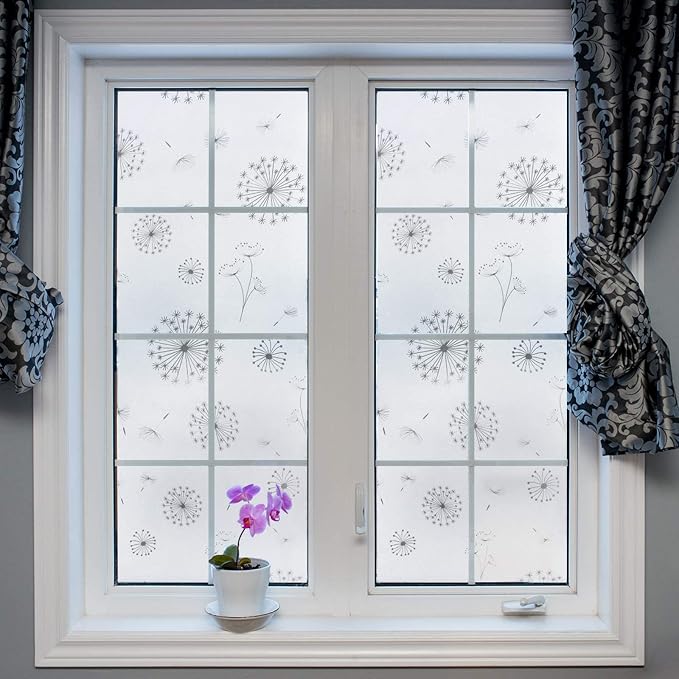 Window Privacy Film 4D Decorative Stained Glass Window Sticker Non-Adhesive - Image 4
