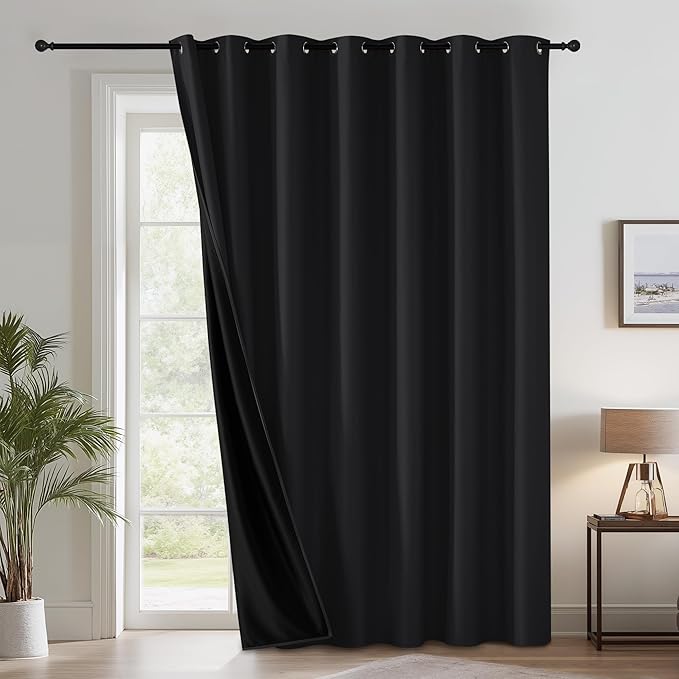 RYB HOME Black 100% Blackout Curtains by RYBHOME