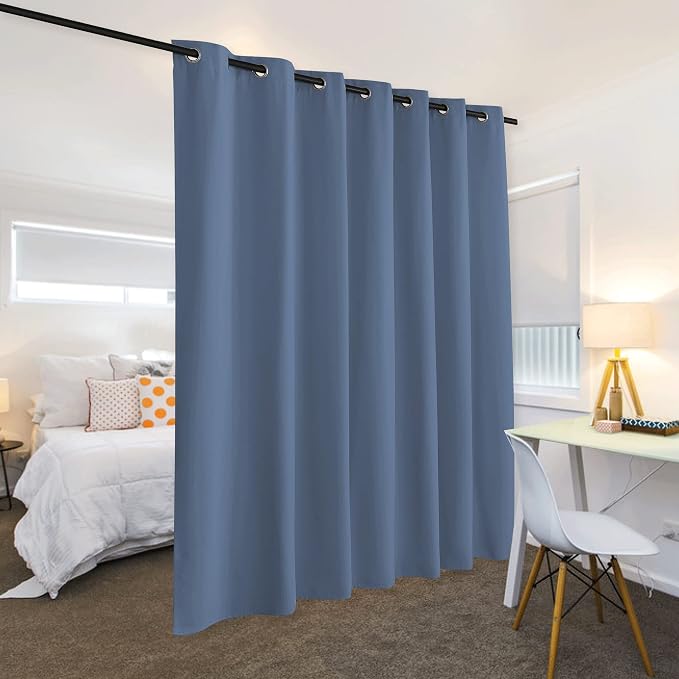 RYB HOME Privacy Curtain for Sliding Glass Door Locker Room Basement Closet | - Image 3