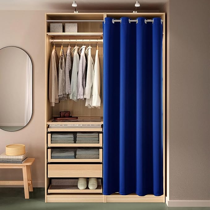 ChrisDowa Blackout Curtains Door Curtain Doorway Closet Drapes, 1 Panel | 52W x - Image 7