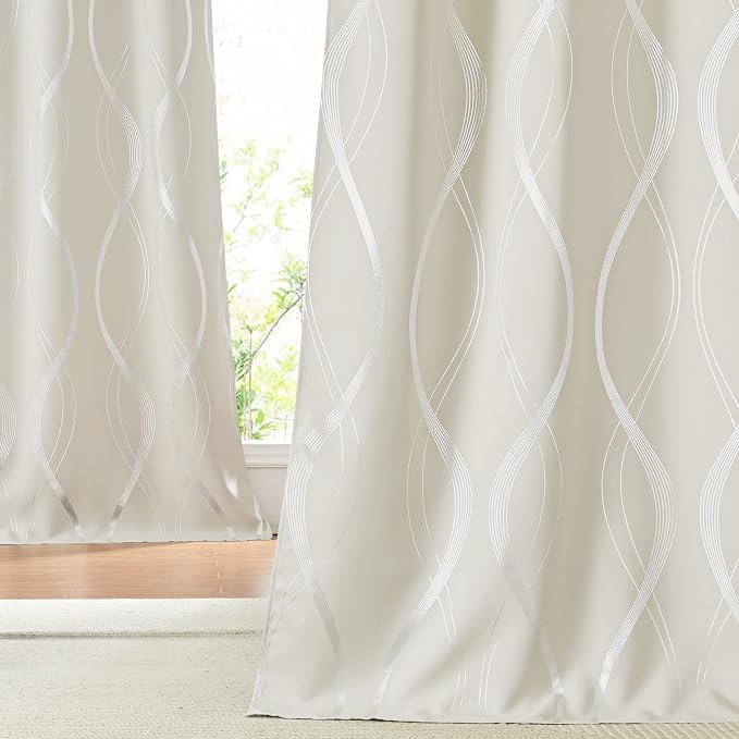 NICETOWN Blackout Curtains 90 inches Length 2 Panels Set by NICETOWN