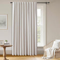 100% Blackout Curtains 90 inch Length 1 Panel Faux Linen Long Drapes by Zyvola