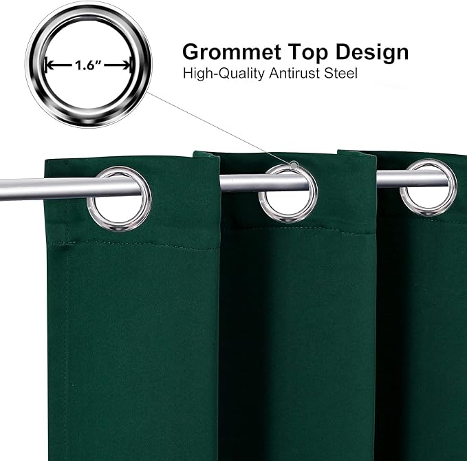 ChrisDowa Blackout Curtains for Bedroom Door Curtain for Doorway, 1 Panel | 52W - Image 2