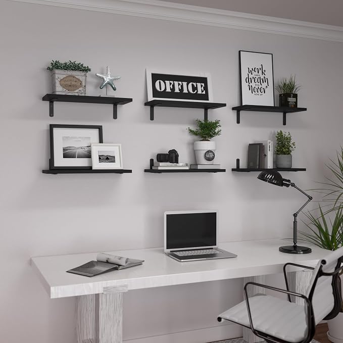 Wood Floating Shelves Set of 6, Shelves - Image 7