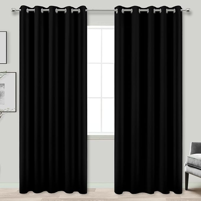 Blackout Curtains 72 Inch Extra Wide by KOUFALL