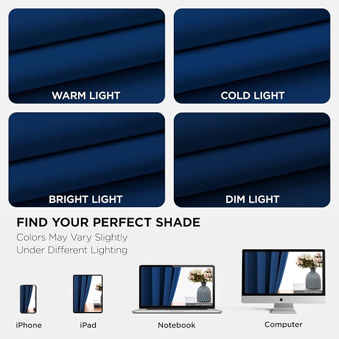 Joydeco Blackout Curtains 120 inches Long 2 Panels Set, Thermal Insulated Long - Image 6