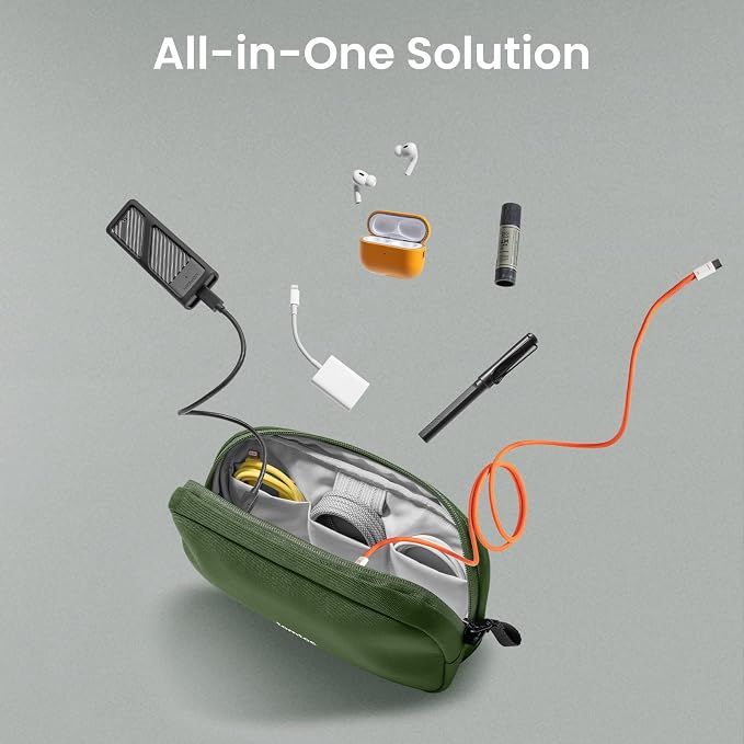 tomtoc Electronics Organizer Travel Case, Water Resistant Travel Bag Cable - Image 8