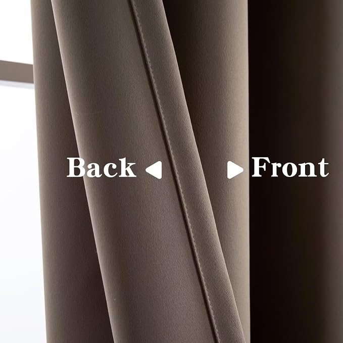 IGEMAEVE Blackout Curtains for Bedroom Grommet Khaki Custom | Bedroom | Living - Image 4