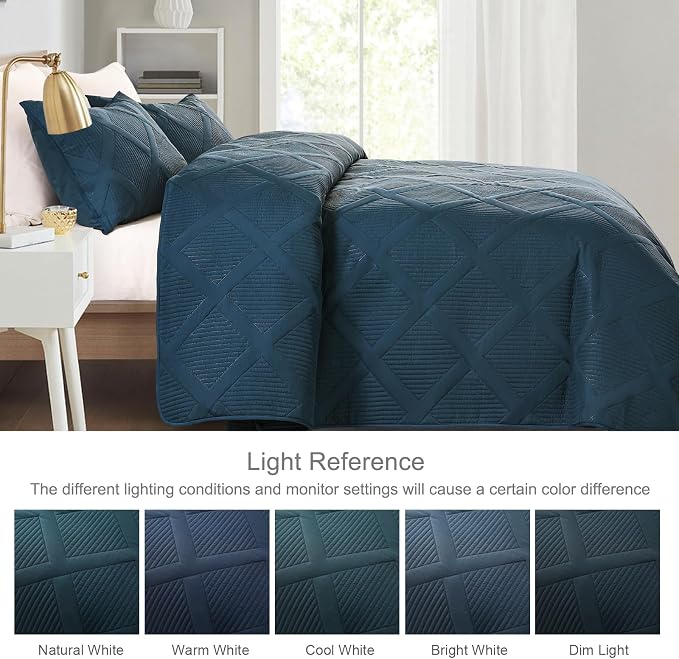 Exclusivo Mezcla California King Size Quilt, Modern Striped Pattern, - Image 3