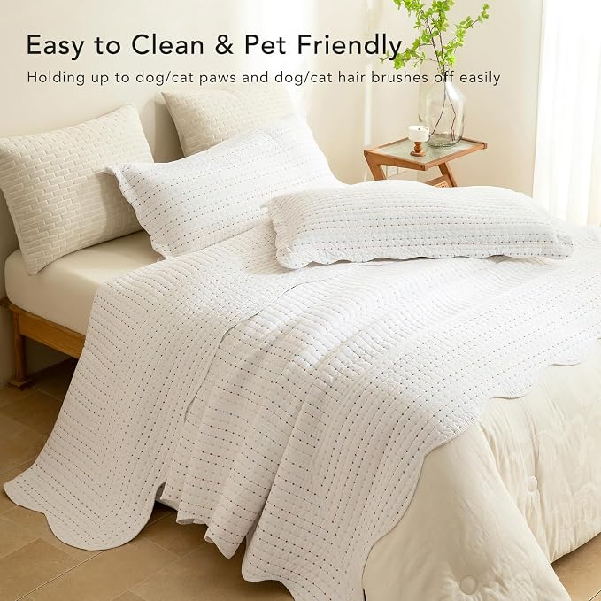 Lady Ann Oversized King Quilt 128x120, Lightweight & Soft Farmhouse Coverlet - Image 9