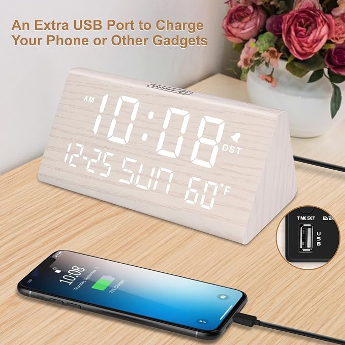DreamSky Digital Alarm Clock for Bedrooms - Image 6