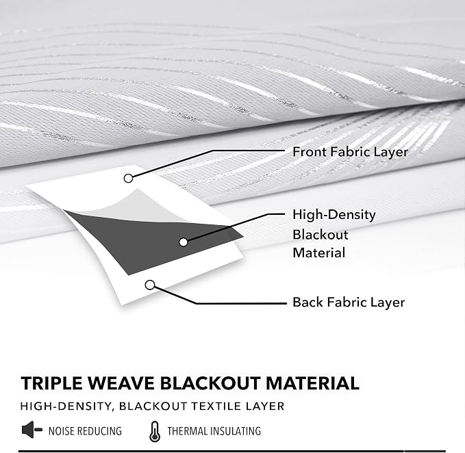Deconovo Curtains for Living Room, Pattern Blackout Curtains 84 Inches Long | - Image 5