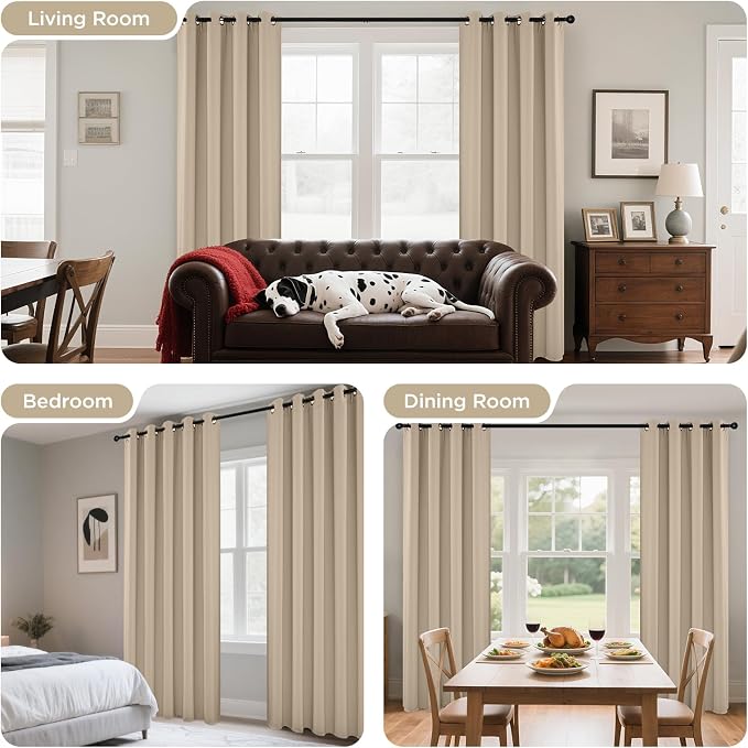 Joydeco Blackout Curtains 45 Inch Length 2 Panels Set, Thermal Insulated Long - Image 6