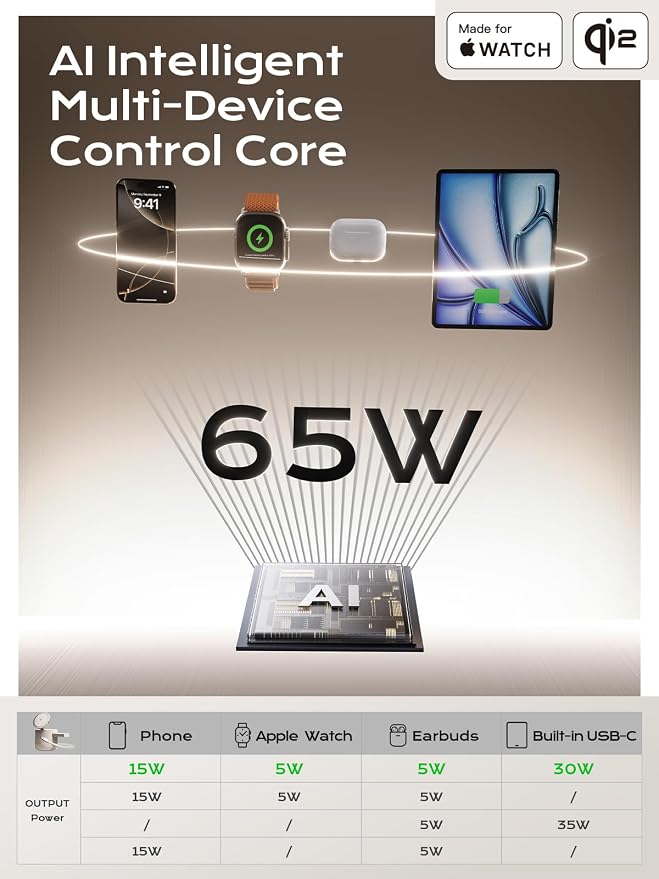 4 in 1 Qi2 Magnetic Wireless Charging Station, 15W Fast Charger - Image 8