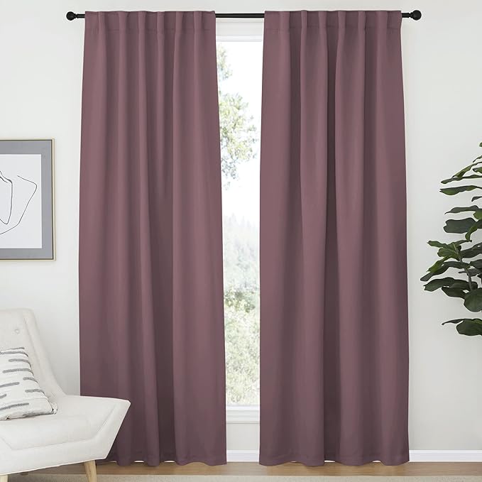 NICETOWN Bedroom Blackout Draperies and Window Treatment- 52 Width X 72 Length by NICETOWN