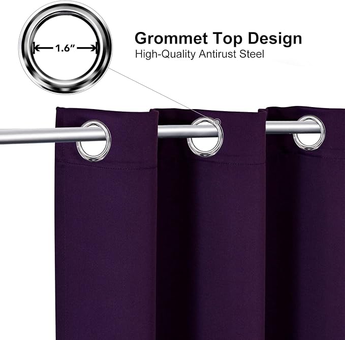 ChrisDowa Room Divider Curtain 108 Inch Long Sliding Door Curtains, 1 Panel | - Image 3