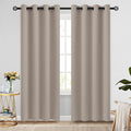 COSVIYA Grommet Room Darkening Natural Curtains 84 inch Long by COSVIYA