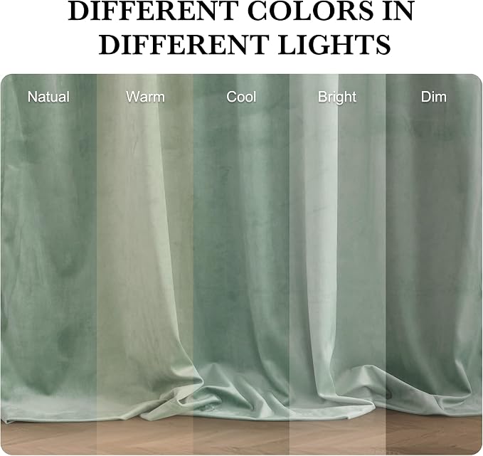 RYB HOME Velvet Room Darkening Curtains - Image 6