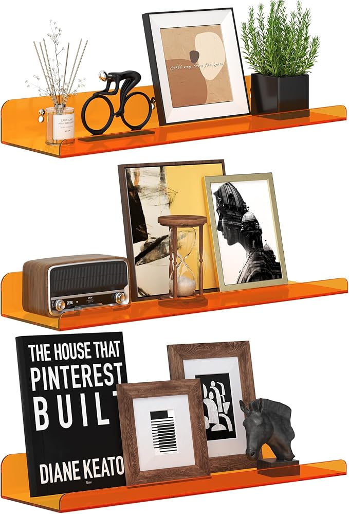 Qukaka Floating Shelves for Wall Decor, Living Room, Bathroom Decor, Nail by QukakaHomeCare