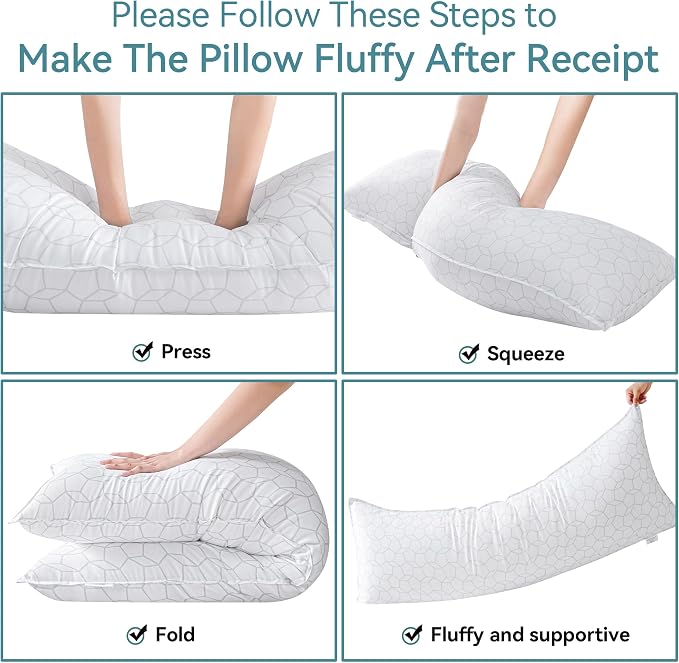 Oubonun 21x54 Full Body Pillow for Adults, Big Long Bed Pillow for Sleeping - Image 5